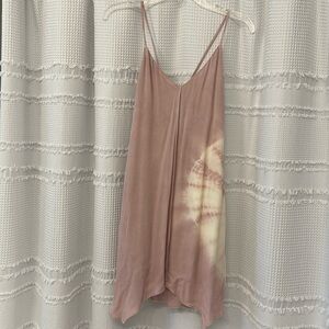 Mauve color tie-dye sundress